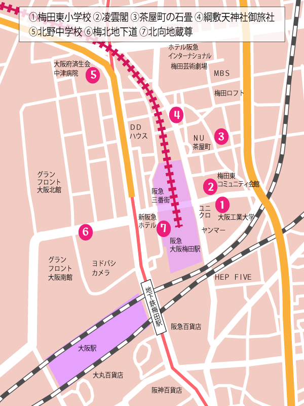 芝田町商店会の地図(現在)