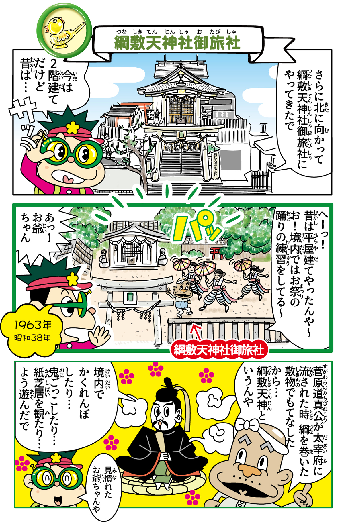 綱敷天神社御旅社の歴史漫画 1